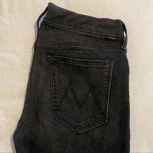 ‘MOTHER’ black wash skinny jeans
